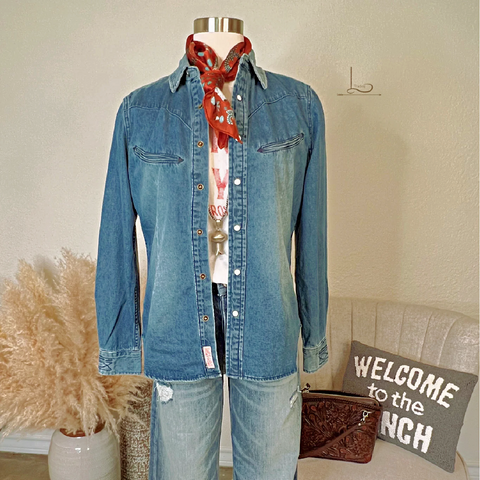 The Jennings Pearl Snap Denim Shirt