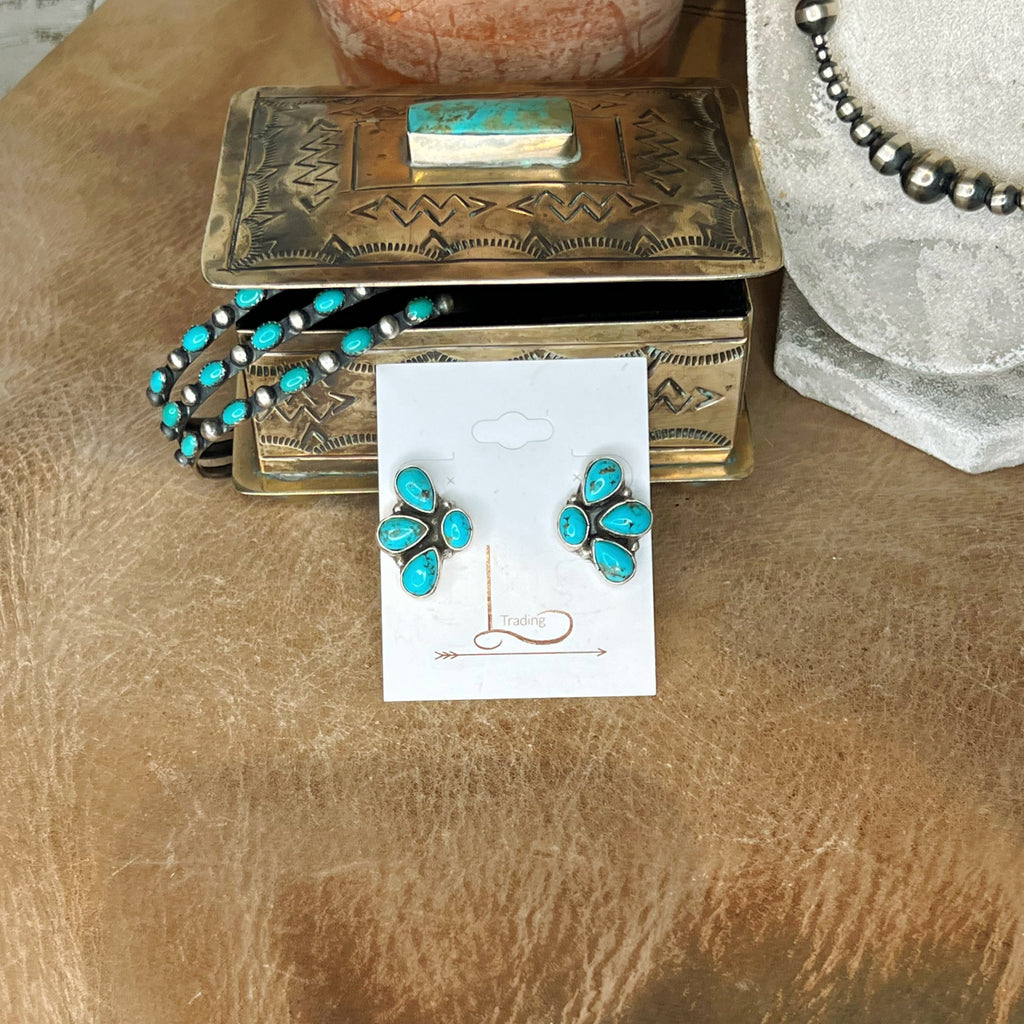 The Pequena Turquoise Cluster Earrings