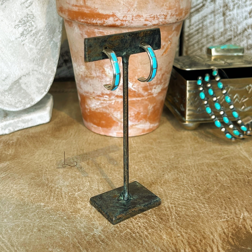 Azul Turquoise Inlay Hoops