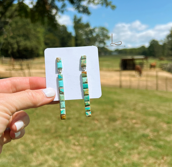 The Seguin Turquoise Bar Earrings