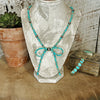 The Turquoise & Sterling Pearl Bow Necklace ~