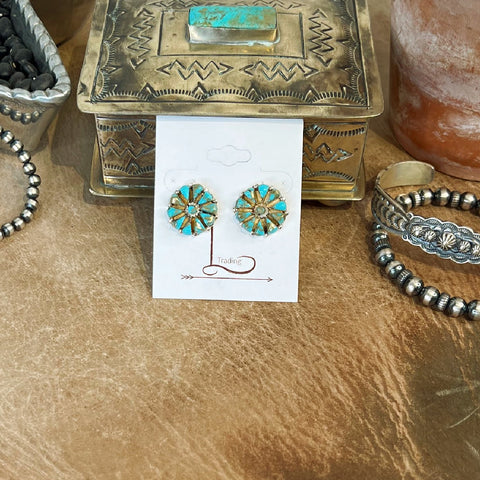 Turquoise Mini Cluster Earrings
