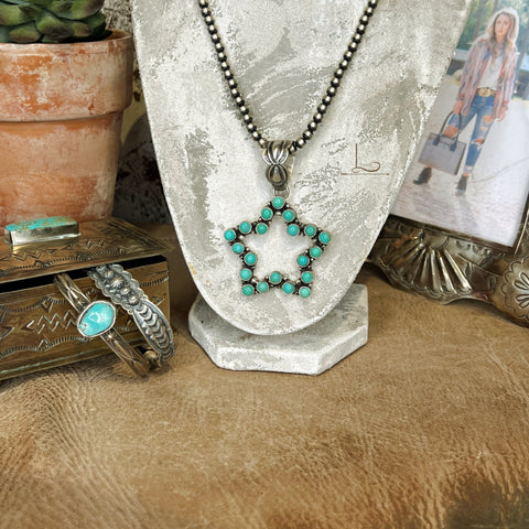 The Turquoise Open Star Pendant