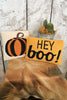 HEY boo! ~ Wool Hooked Pillow