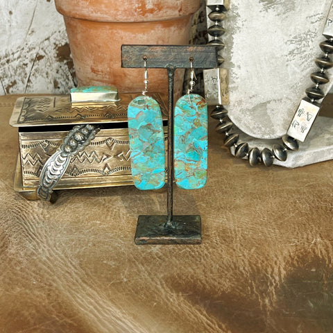 Grande Verde Turquoise Slab Earrings