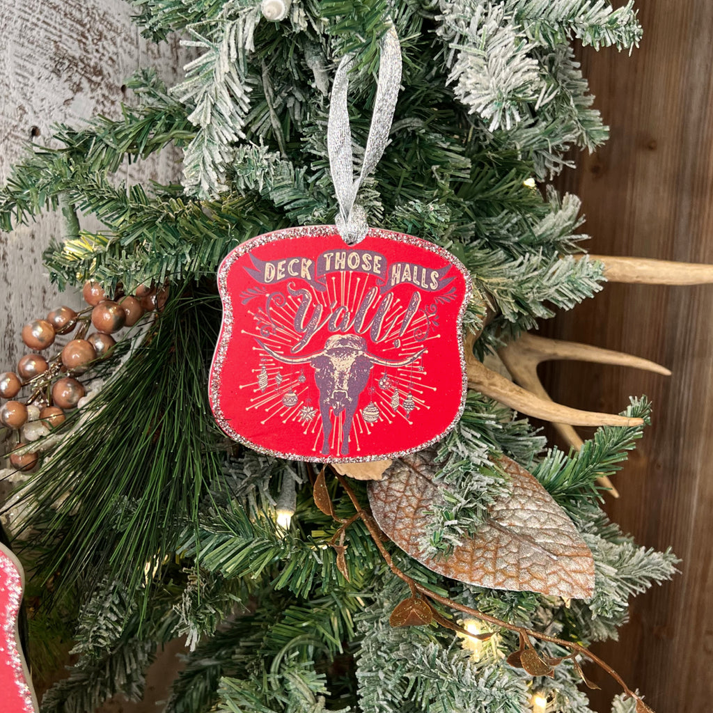 DECK THOSE HALLS Y'ALL~ Ornament/ Wine tag