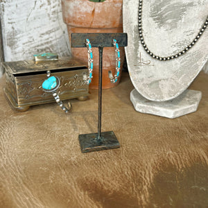 The Turquoise Midi Hoops
