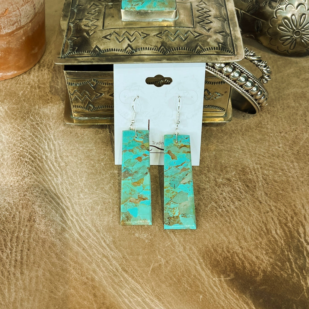 Grande Verde Turquoise Slab Earrings