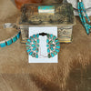 Grande Turquoise Half Cluster Earrings