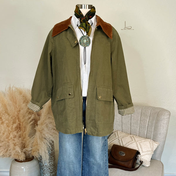 The Barn Coat in Olive