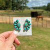 Azul Turquoise Half Cluster Earrings