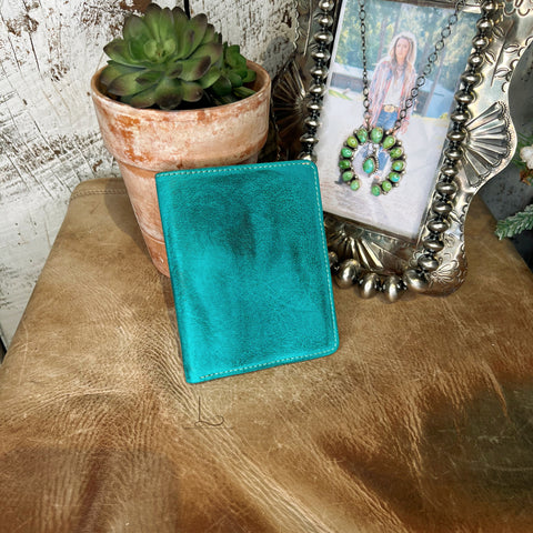 Turquoise Leather Wallet