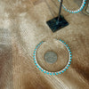 Grande Turquoise Hoops