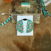 Grande Turquoise Half Cluster Earrings