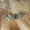 The Sterling & Turquoise Saguaro Earrings