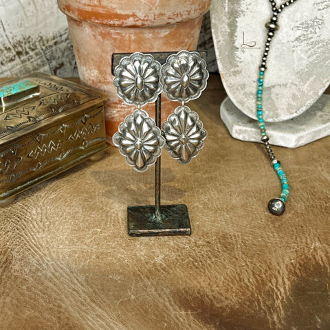 The Sterling Silver Concho Earrings