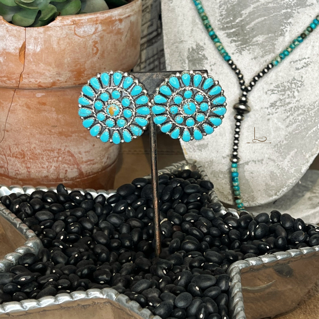 The Midi Turquoise Cluster Earrings