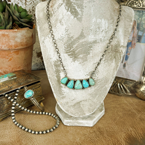 The Cinco Kingman Bar Necklace