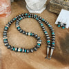 The Ruidoso ~ Handmade Sterling Pearls w/Turquoise includes Necklace &  Earrings