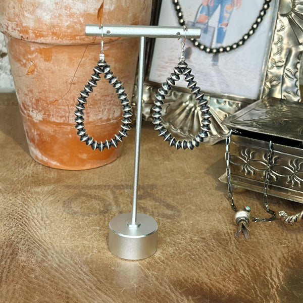 The Sterling Silver Saucer Pearl Teardrop Earrings