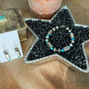 Sterling Silver & Turquoise Stamped Bracelet & Earrings Set