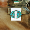 Azul Turquoise Half Cluster Earrings