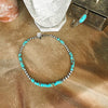 18" Sterling Silver Pearl & Turquoise Necklace
