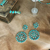 Grande Turquoise Cluster Dangle Earrings