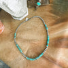 20" Sterling Silver Pearl & Turquoise Necklace