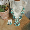 The Lone Mountain Turquoise Cluster Lariat Necklace & Earrings