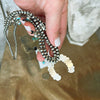 The Gallup Mini Turquoise Squash Blossom Necklace with earrings