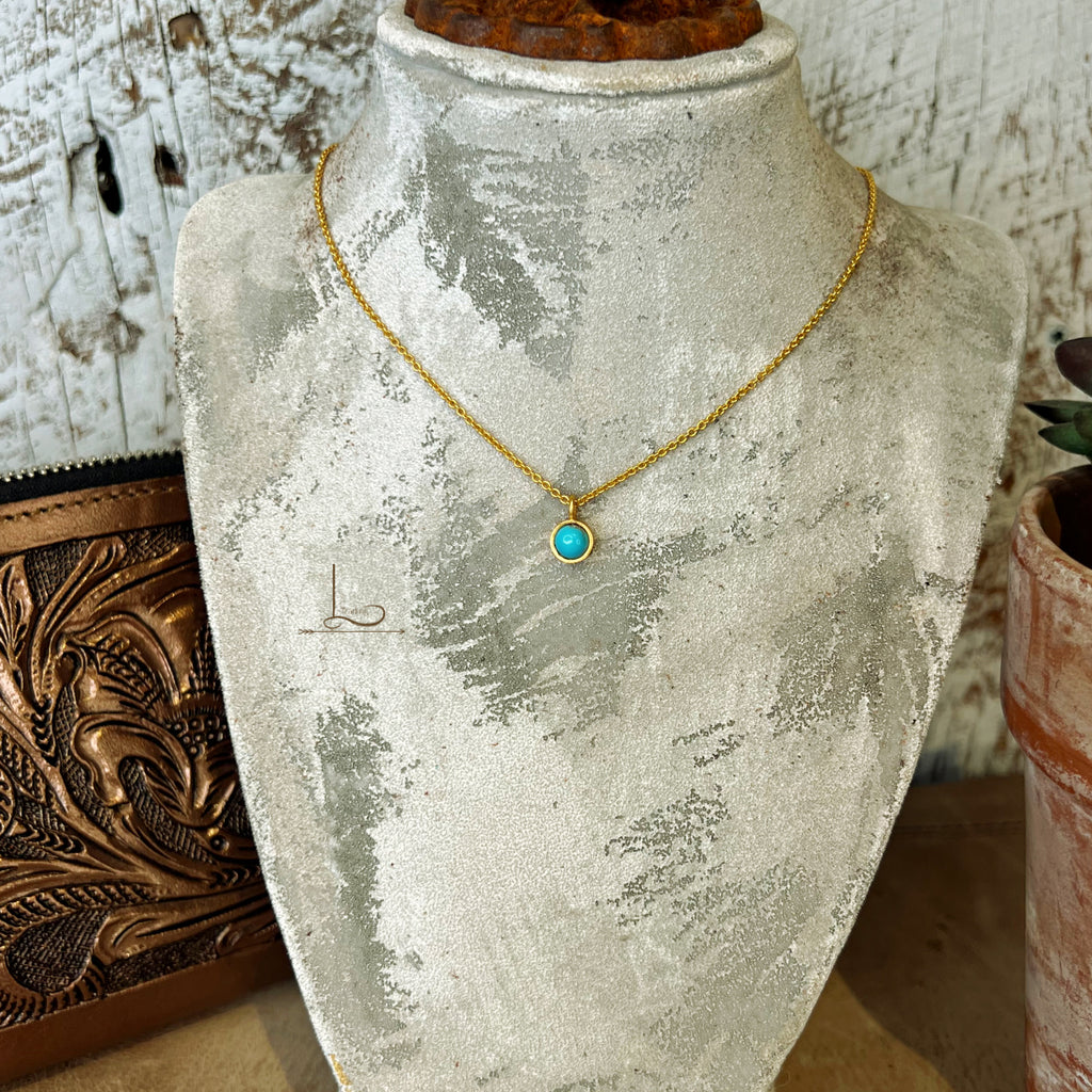 The Christina Turquoise & Gold Necklace