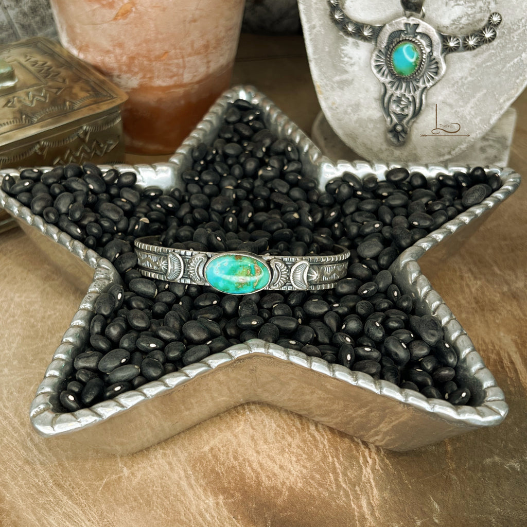 The Sonoran Turquoise Stamped Cuff