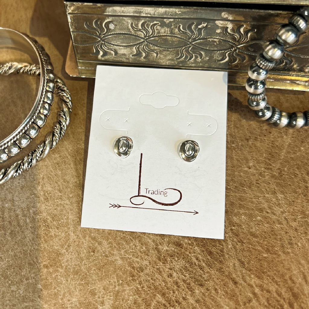 The Sterling Silver Tiny Cowboy Hat Studs