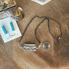The Turquoise & Sterling Longhorn Bar Necklace