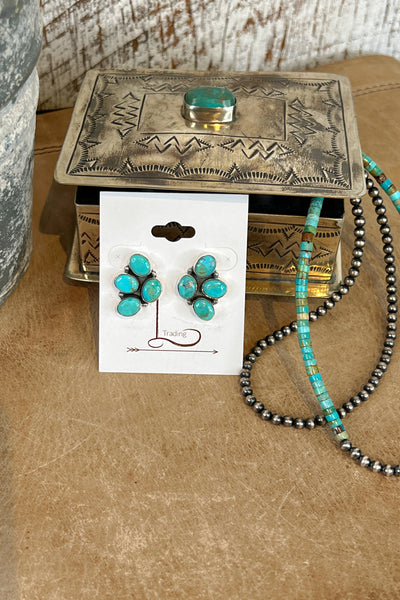 The Pequena Turquoise Cluster Earrings