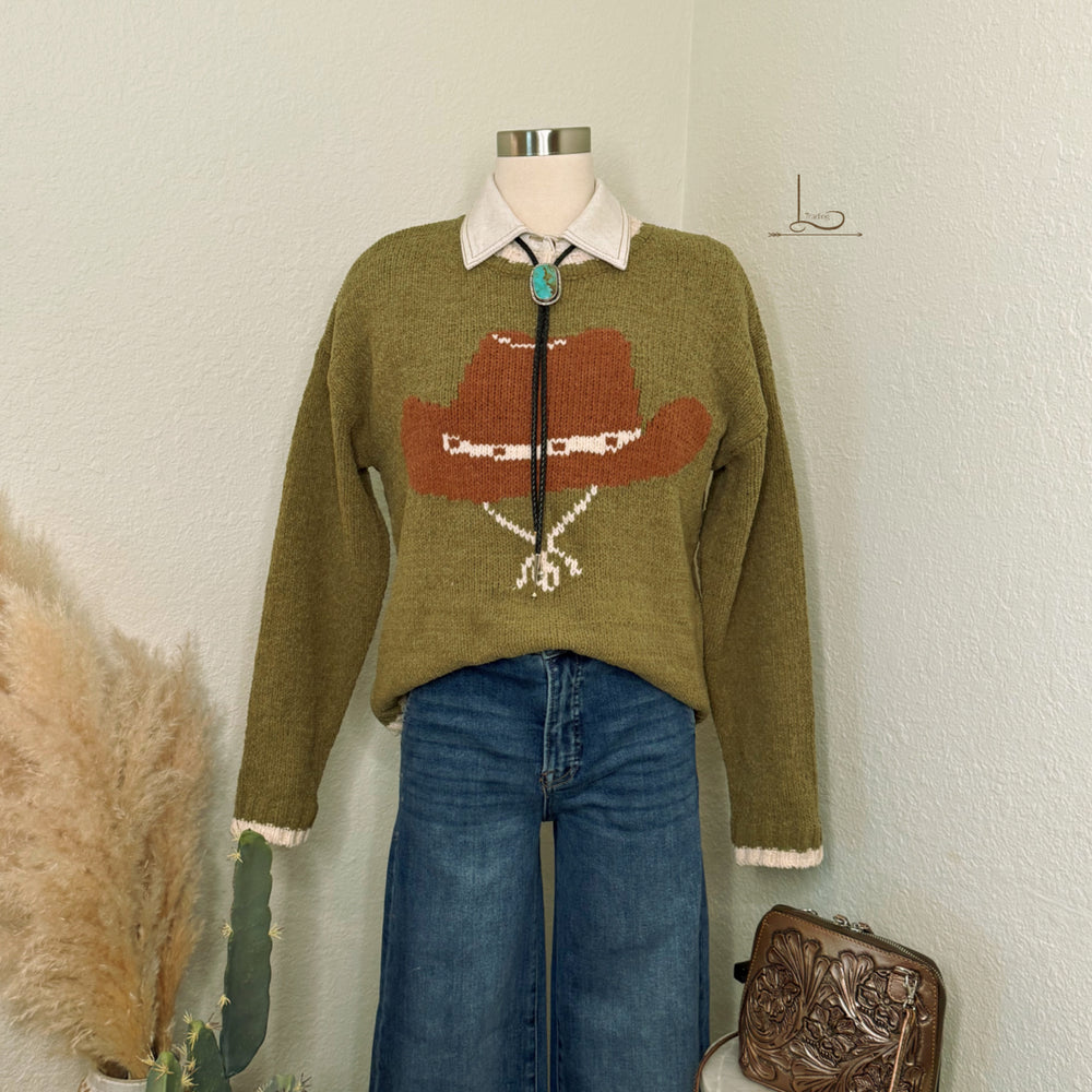 The All Hat Olive Sweater