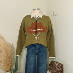 The All Hat Olive Sweater