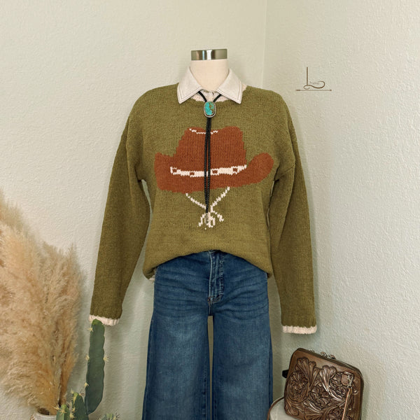 The All Hat Olive Sweater
