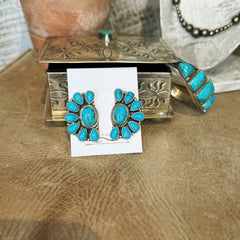 Azul Turquoise Half Cluster Earrings