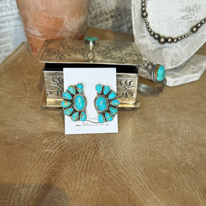 Azul Turquoise Half Cluster Earrings