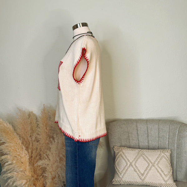 The Gingham Americana  ~ Knit Top