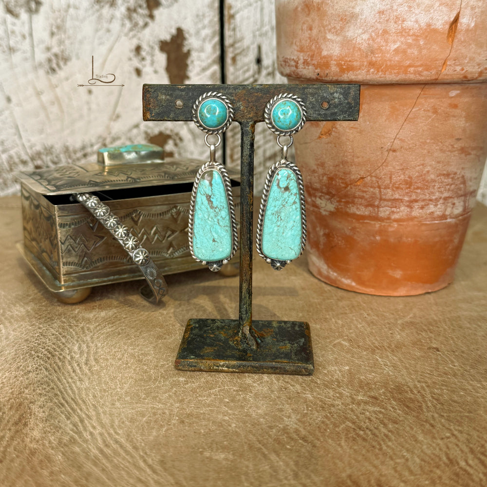 The Belone #8 Turquoise Earrings