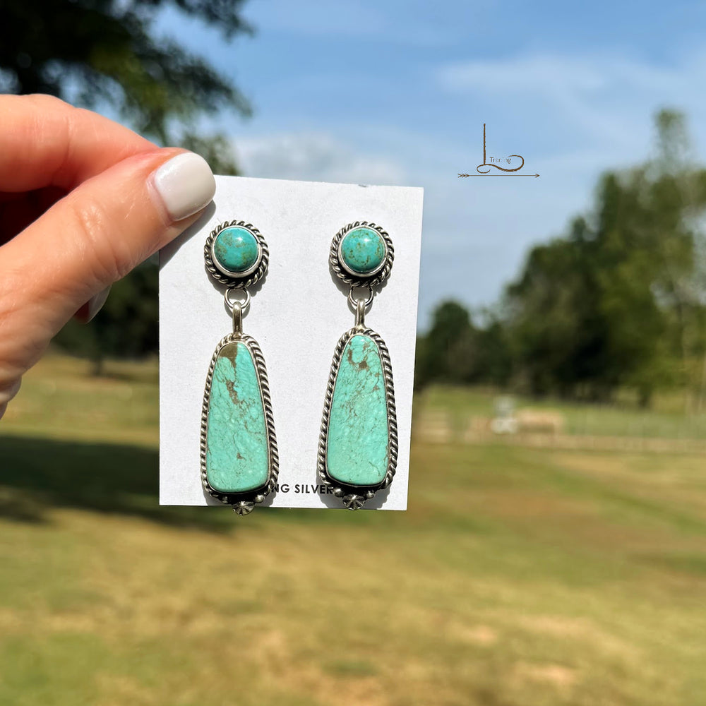 The Belone #8 Turquoise Earrings