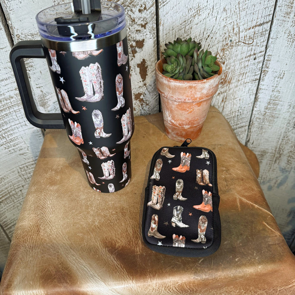 Cowgirl Boots in Black Tumbler