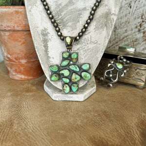 The Chimney Butte Turquoise Cross Pendant