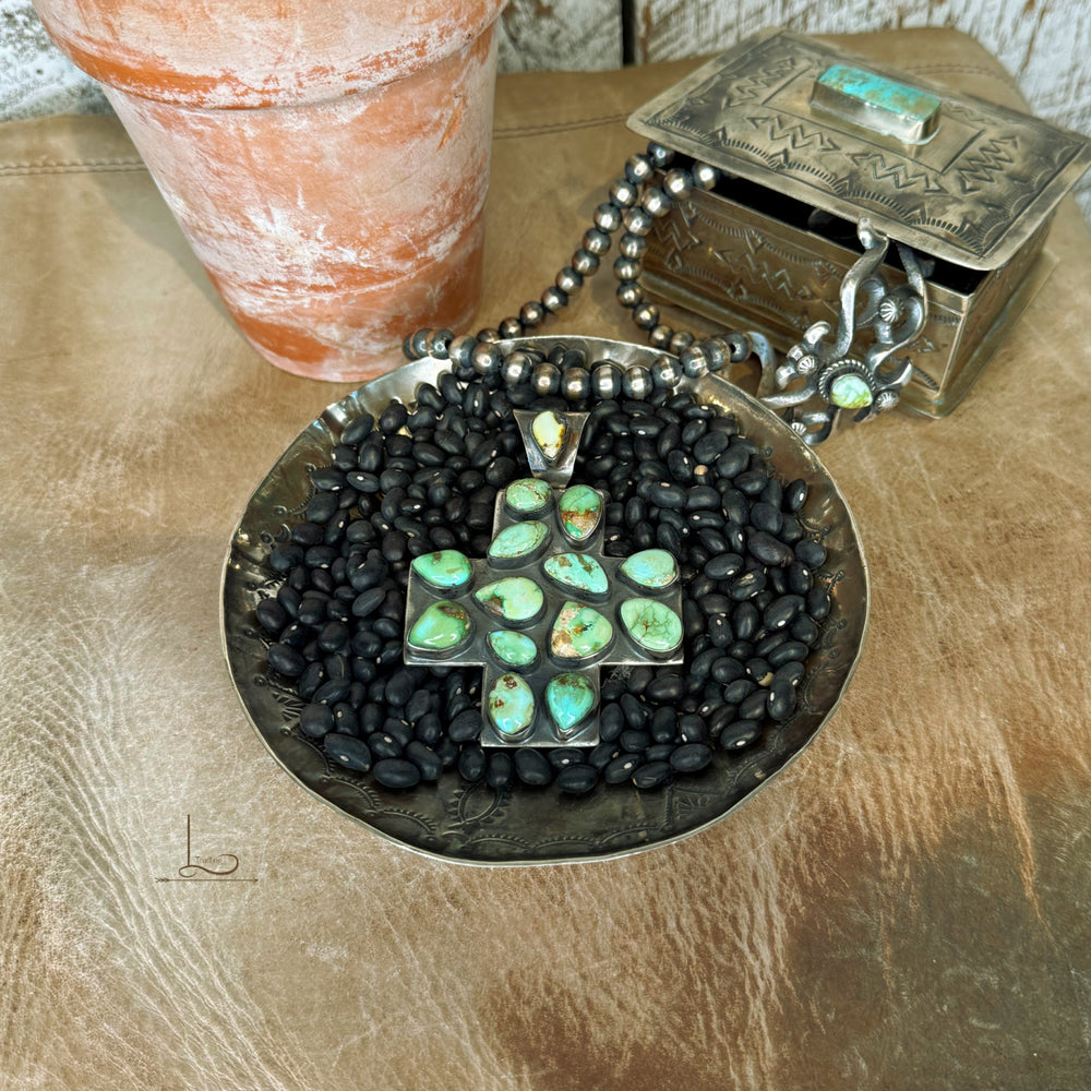 The Chimney Butte Turquoise Cross Pendant