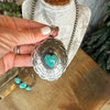 Grande Sterling Silver & Turquoise Heart Concho Pendant