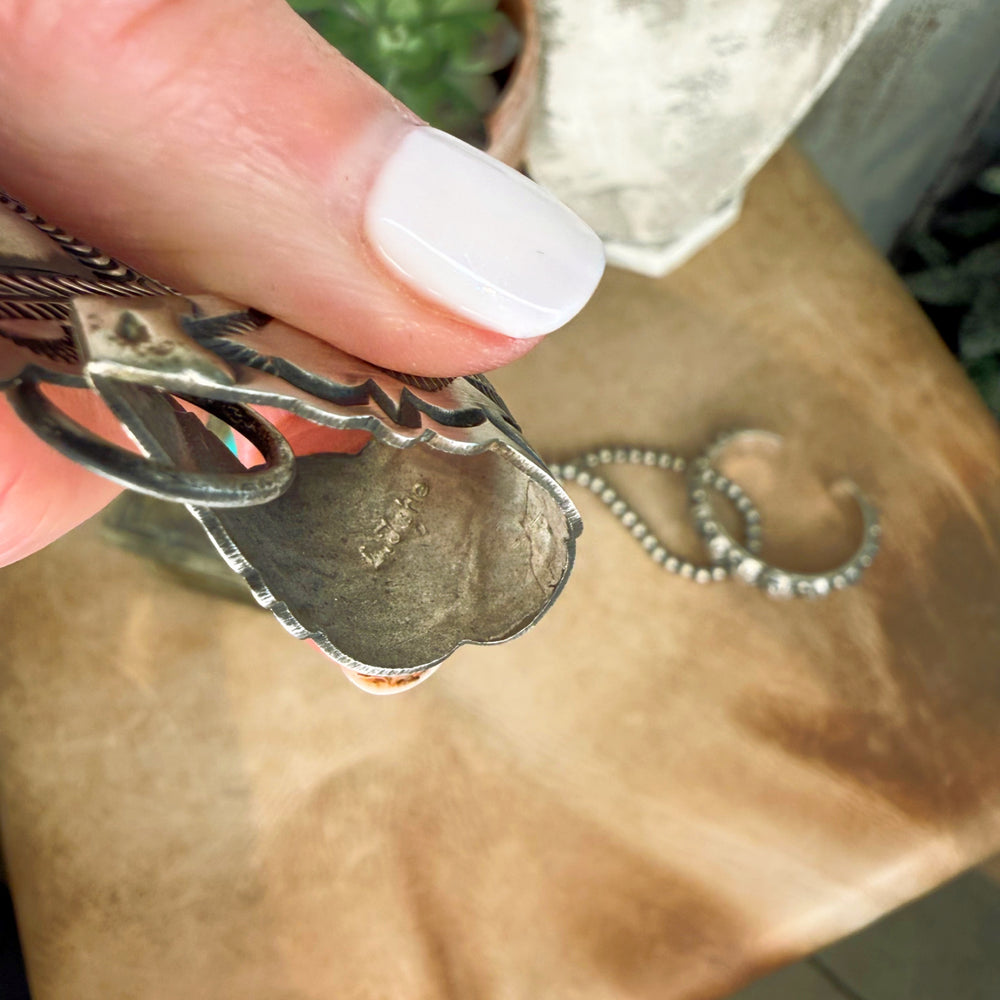 Grande Sterling Silver Stamped Concho Pendant