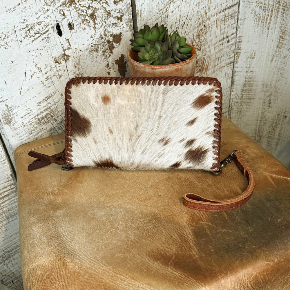 Rancher's Wife Cowhide Wallet Organizer ~ Wristlet, Crossbody